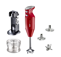 Погружной блендер Bamix M200 DeLuxe red metallic-chrome