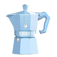 Гейзерная кофеварка Bialetti Moka Express Exclusive Blue 9062, 6 чашек