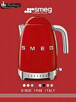 Чайник Smeg KLF04 RDEU, нержавеющая сталь, Красный, 1,7л, мощность 2400Вт